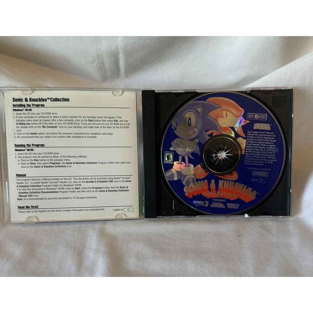 Sonic & Knuckles Collection Windows PC CD-ROM Sega PC Collection